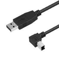 USB 2.0 A to Down Angle B
